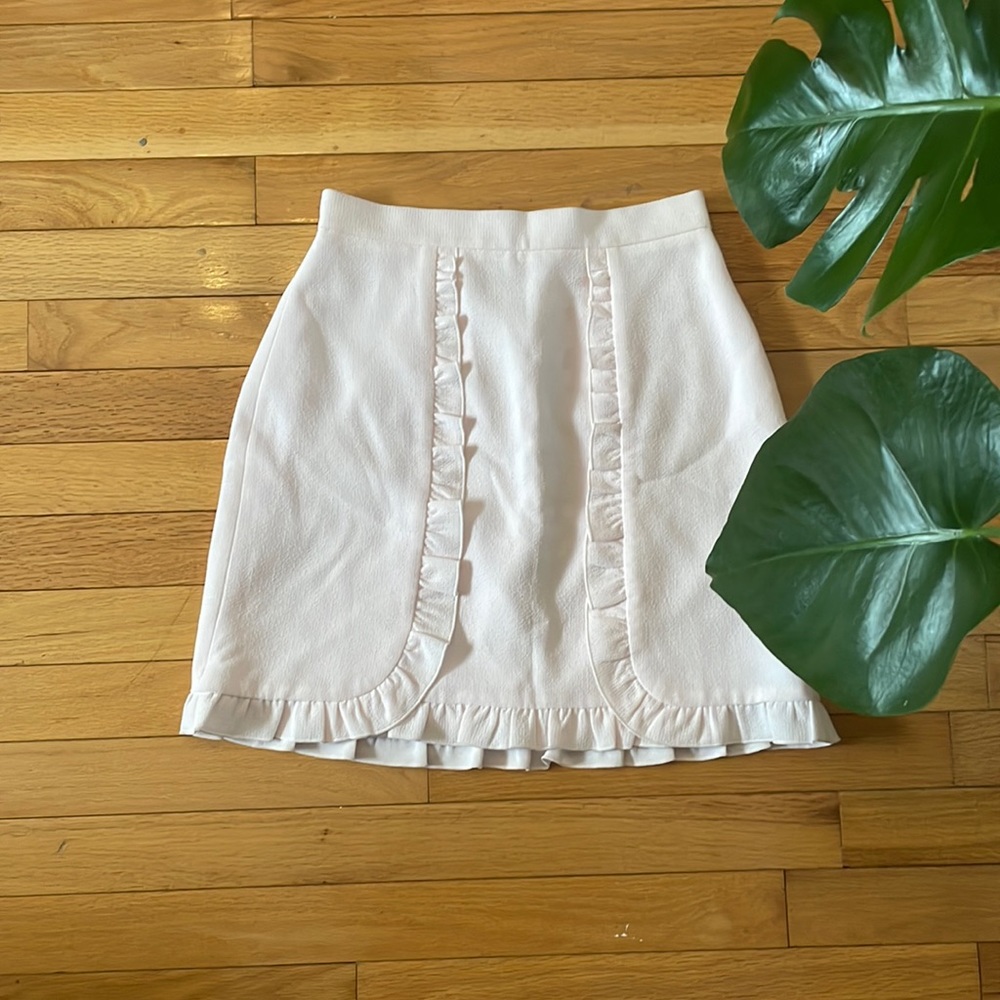 Club Monaco baby pink frill skirt